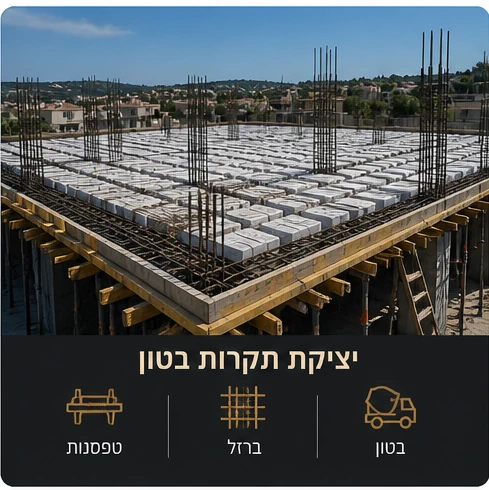 יציקת תקרות בטון